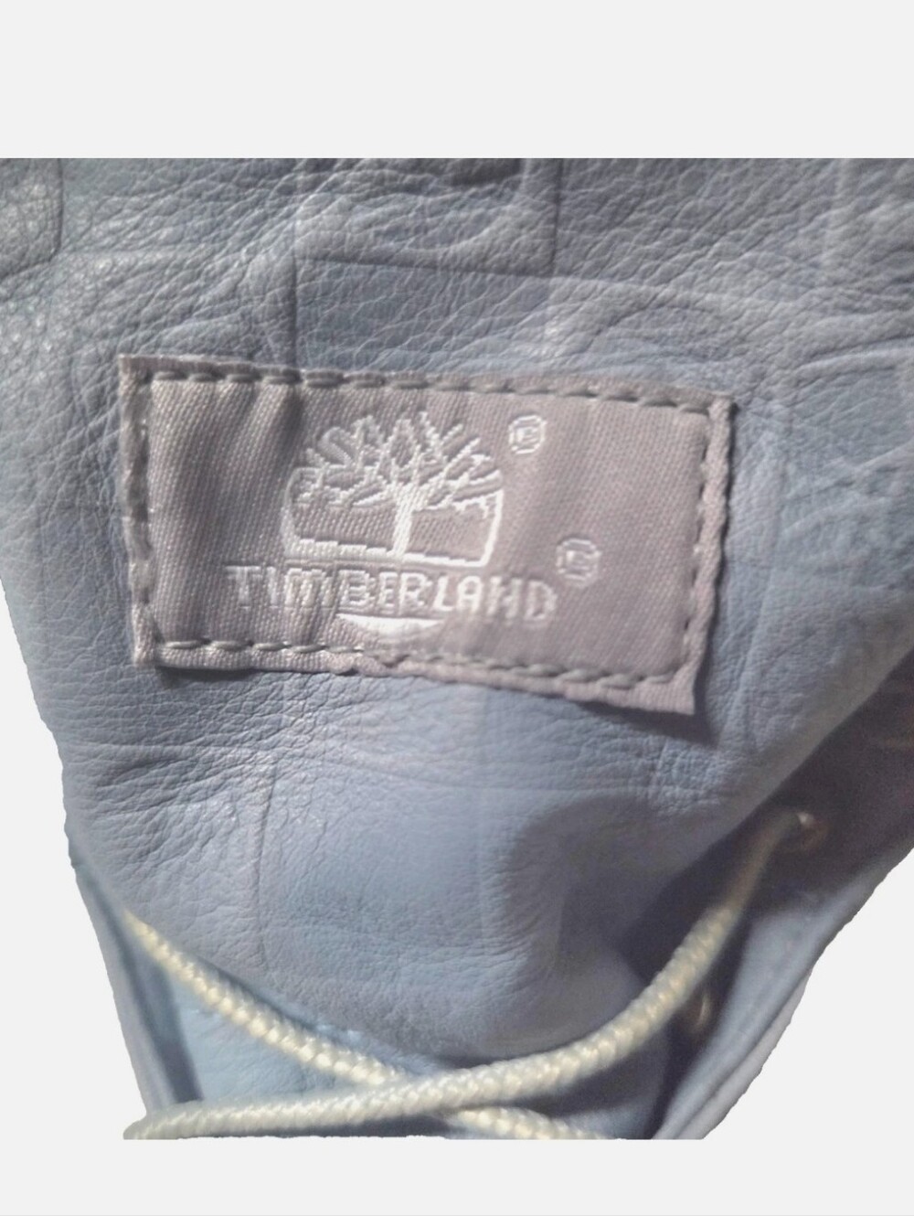 Rare Y2K Timberland Womens 8.5 Roll Top Cornflower Blue 8.5 Leather Boots 89361 - Picture 7 of 9
